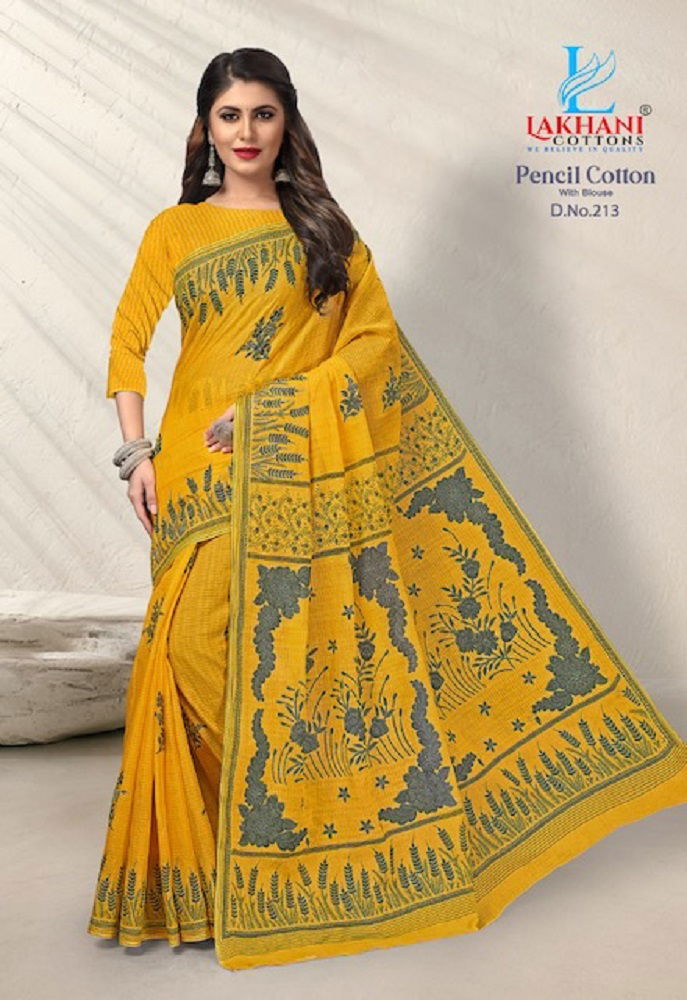 Pencil Cotton Vol 2 By Lakhani Pure Cotton Printed Sarees Wholesale Market In Surat